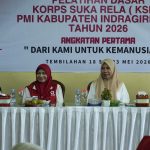 Wabup Inhil Yuliantini bersama Ketua PMI Hj. Katerina Susanti Tutup Diklatsar KSR PMI Angkatan I Tahun 2026